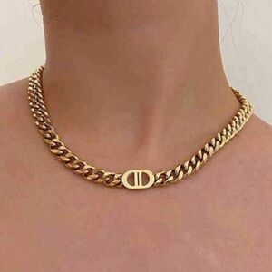 Lovely 18K Gold Filled Cuban Chain Necklace | 15.9"–18.1"